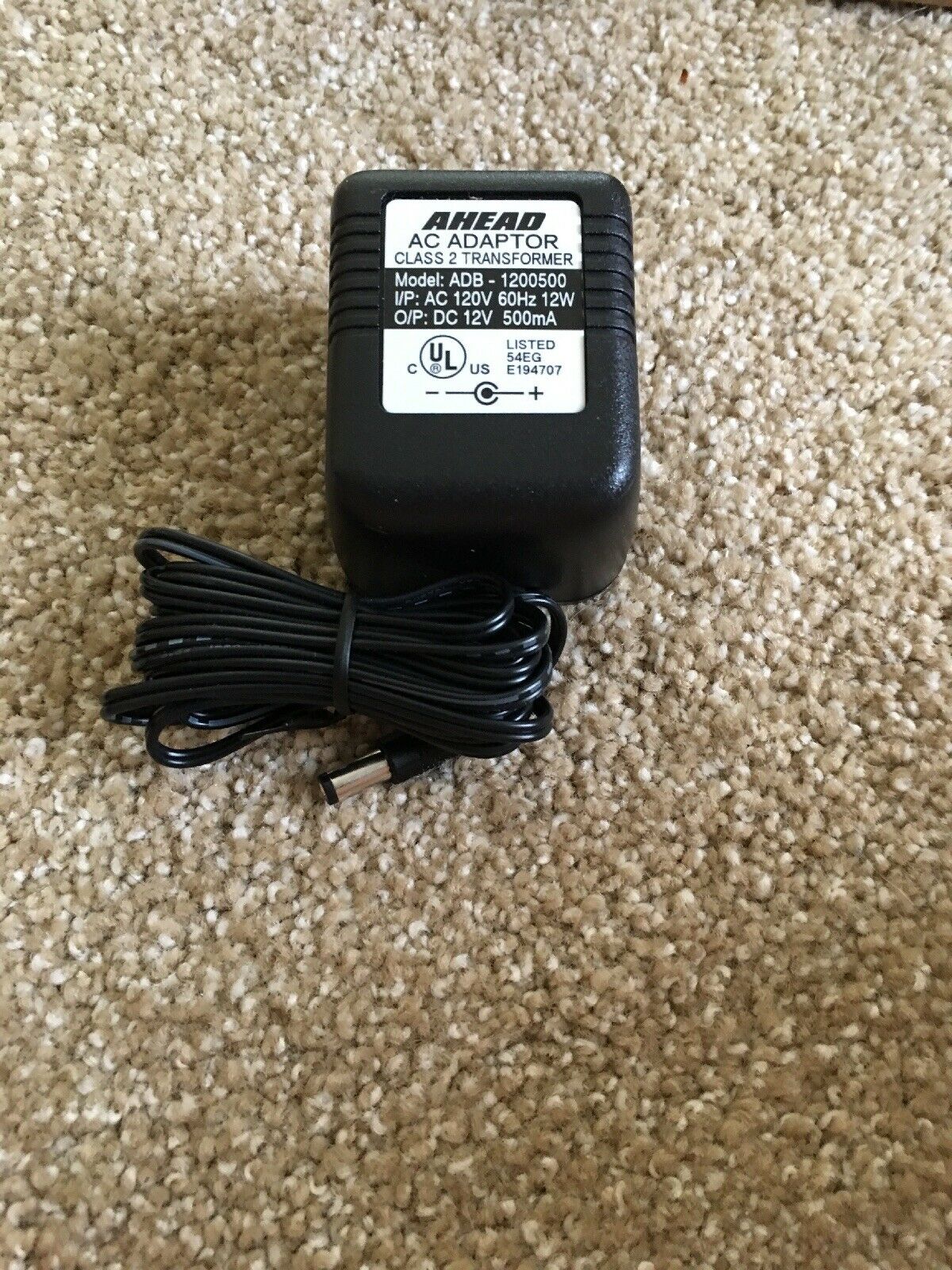 *Brand NEW*AHEAD ADB-1200500 Class 2 Transformer 12V 500mA Ac Adapter